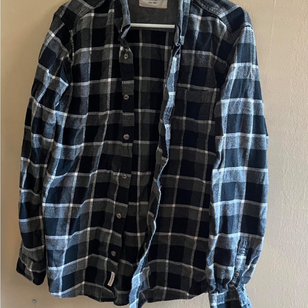 Weatherproof Dark Plaid Flannel Shirt